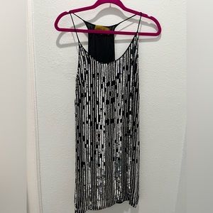 Nicole Miller size 6 sequin mini dress racer back